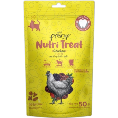 Pramy Nutri Dry Cat Treat Chicken 50gm | Cat Snacks image