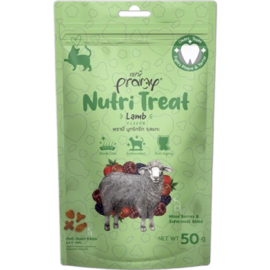 Pramy Nutri Dry Cat Treat Lamb 50gm | Cat Snacks image
