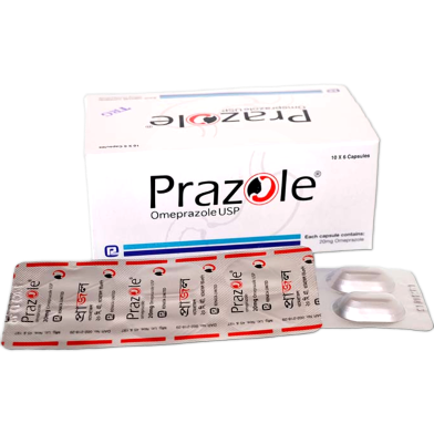 Prazole 20 Mg Capsule 14's Strip image