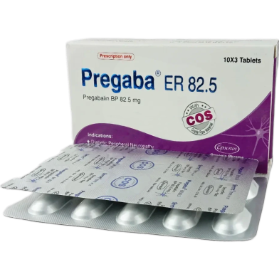 Pregaba Er 82.5 mg Tablet 10's Strip image