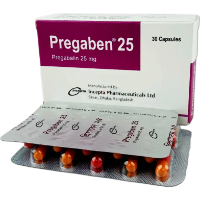 Pregaben 25 mg Capsule 10's Strip image