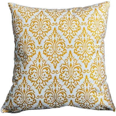 Agrey Hometex Premium Cotton Cushion Cover Gold Sparkle 16x16 Inch image