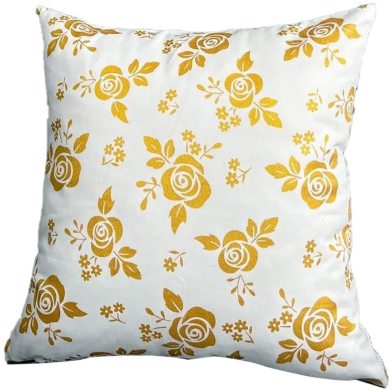 Agrey Hometex Premium Cotton Cushion Cover Gold Sparkle 22x22 Inch image