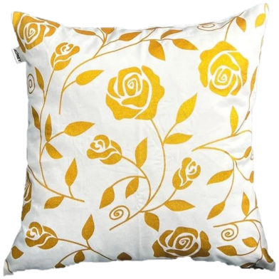 Premium Cotton Cushion Cover Gold Sparkle 14x14 Inch image