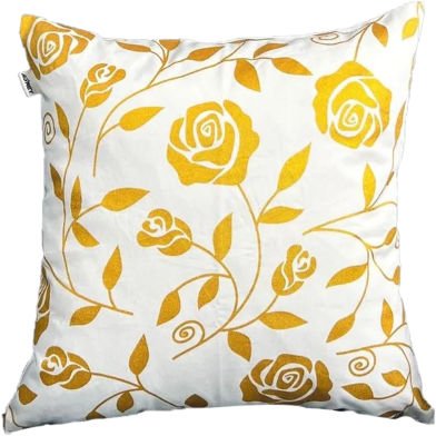 Agrey Hometex Premium Cotton Cushion Cover Gold Sparkle 16x16 Inch image
