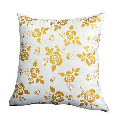Agrey Hometex Premium Cotton Cushion Cover Gold Sparkle 16x16 Inch image