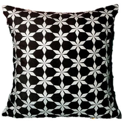 Agrey Hometex Premium Cotton Cushion Cover Silver Sparkle 14x14 Inch image
