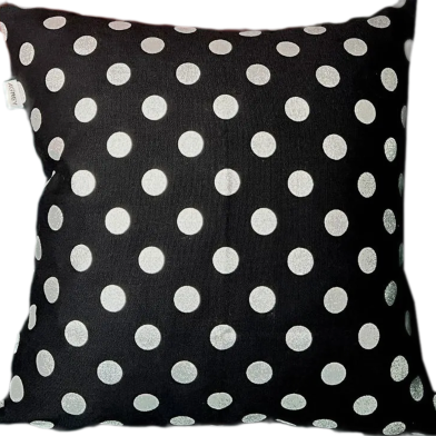 Premium Cotton Cushion Cover Silver Sparkle 20x12 Inch image