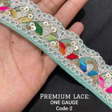 Premium Embroidered Sequence Fancy Lace For Saree And Dress image