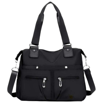 Premium Nylon Multi-Pocket Shoulder Bag for Women – Versatile Tote And Crossbody Handbag image