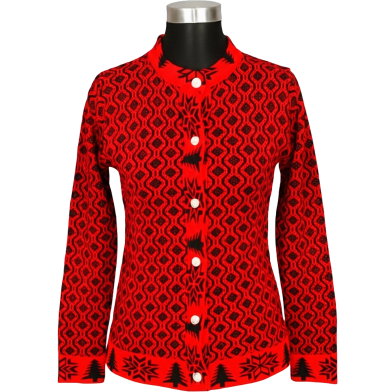 Premium Quality Free Size Short Cardigan Button-Down Knit Sweater For Ladies image