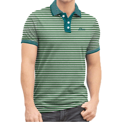 Premium Quality Men's Yarn Dying Spandex Polo RT 266 image