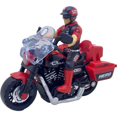 Premium Quality Red Police Motorcycle For Kids image