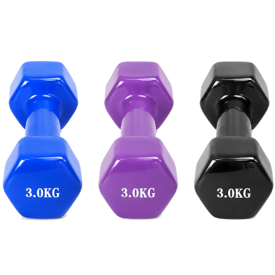 Premium Quality Vinyl Dumbbell 3 kg - 1 Pcs image
