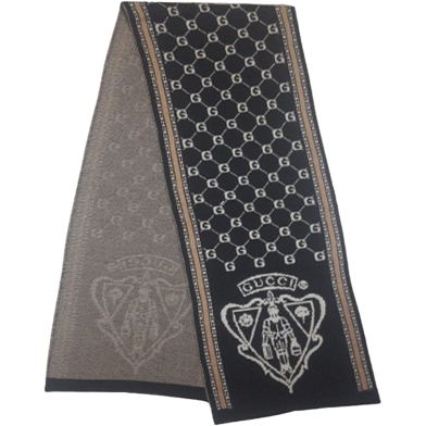 Premium Quality woolen Muffler For Men's and Women's - Black image