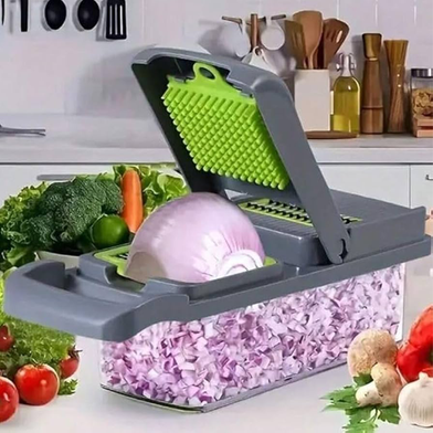 Premium Vegetable and Fruits Multifuction Cutting Slicer Kitchen Tools 16 in 1 Slide 4