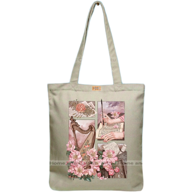Premium Zipper Canvas Tote Bag Trendy Women Shopping University And College Bag image