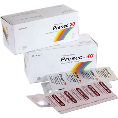 Presec 20 Mg Capsule 4's Strip image