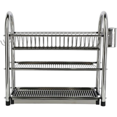 Prestige Dish Drying Rack Stainless Steel Sus 304 Food Grade 3 Tier 20 Plate image