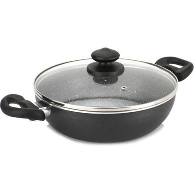 Prestige Omega Deluxe Marble Non-stick Karai With Lid - 30cm image