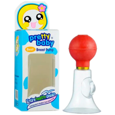 Pretty Baby Manual Breast Pump Breastfeeding Baby Milk Suction 1 set image