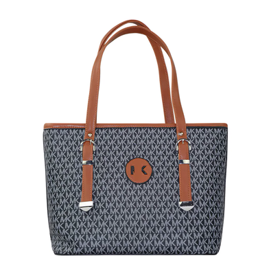 Printed Tote Handbag - MKPT01 (Black) image