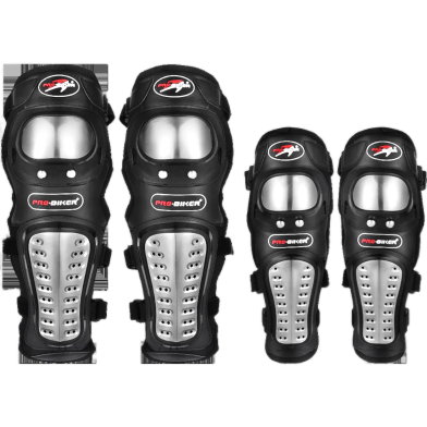 Probiker Knee Guard Alloy Steel Elbow Guard (Probiker Knee Elbow Bw) 4Pcs image