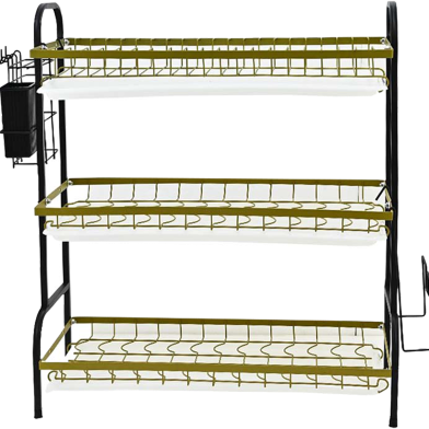 Proclean 3 Layer High-Strength Metal Kitchen Dish Rack image