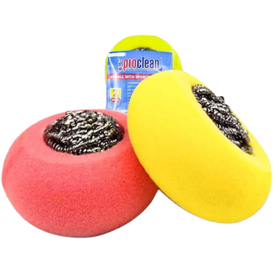 Proclean SS Ball With Sponge Scourer - 6 Pcs Pack image