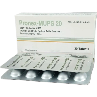 Pronex Mups 20 Mg Mups Tablet 10's Strip image