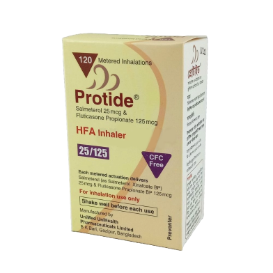 Protide (25 Mcg, 125 Mcg)/Puff Inhaler-120 Metered Doses image
