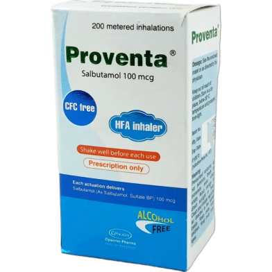 Proventa 100 Mcg Hfa Inhaler 200 Metered Doses image