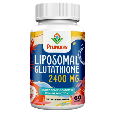 Prunucis Liposomal Glutathione 2400mg Reduced L-glutathione Glutathione Supplement With Vitamin C Master Antioxidants, Enhanced Absorption - 60 Softgels -523058817 image