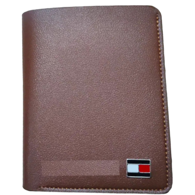 Pu Leather Money Bag For Men With Card Holder Chocolate Colour image