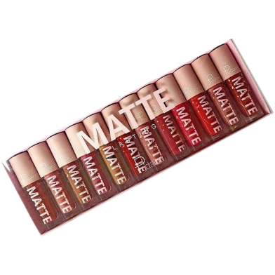 Pudaier 12Pcs/Set Velvet Matte Lip Gloss Lipstick Long-lasting Moisturizing Waterproof image