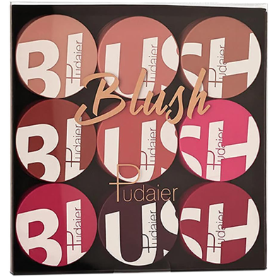Pudaier 9 Colors Facial Blush Palette Highlighter Powder Cheek Rouge Contour Cosmetics image