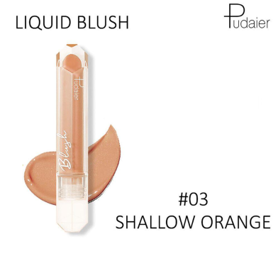 Pudaier Face Liquid Blush Makeup Beauty Glazed Cheek Blusher Matte Face Contour-#03-SHALLOW ORANGE image