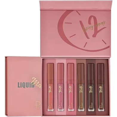 Pudaier Lipstick Set Long Lasting Liquid Moisturizing Non-fade Mist Lip Gloss 6 Color Lips for Women image