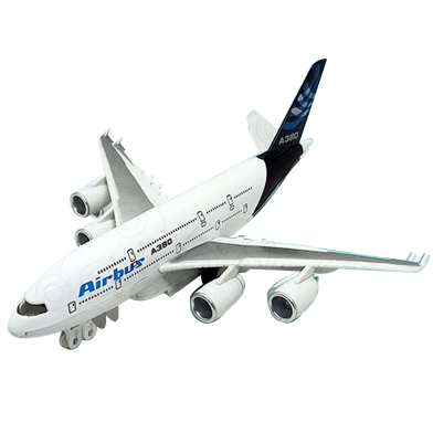 Pull And Back Metal Diecast Airbus Airplane With Light And Music. Model: A380, Boeing 747. Can Be A Great Collection (metal_aeroplane_blue) Blue image