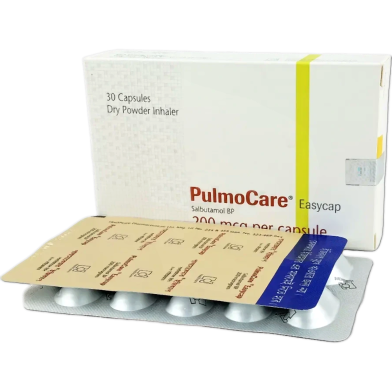 Pulmocare 200 Mcg Inhalation Capsule 10's Strip image
