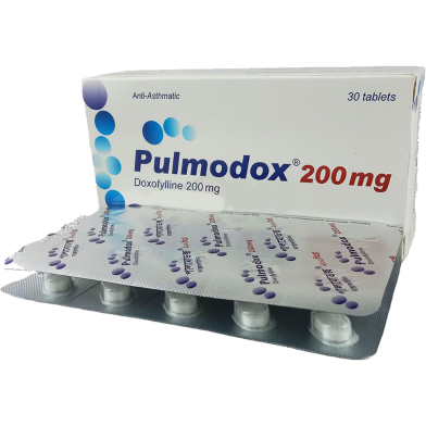 Pulmodox 200 mg 10's Strip Tablet image