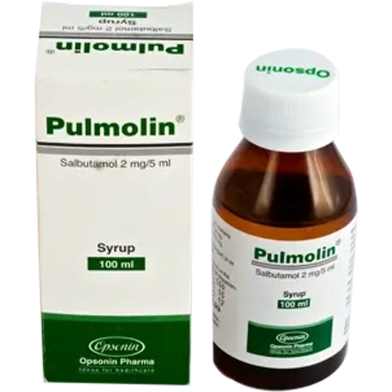 Pulmolin 2 mg/5 ml Syrup 100 ml bottle image