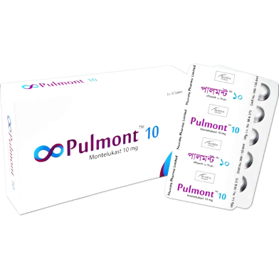 Pulmont 10 Mg Tablet 10's Strip image