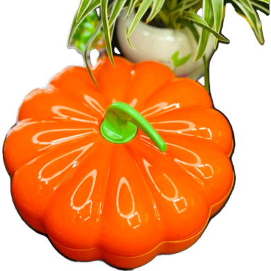 Pumpkin Shaped Candy Tray and Masala Storage Box image