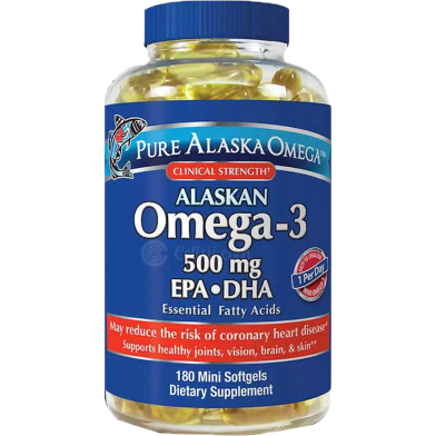 Pure Alaska Omega-3 500 mg Epa Plus Dha 180 Softgels image