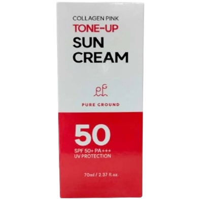 Pure Ground Collagen Pink Tone Up Sun Cream SPF50 Plus UV Protection 70ML image