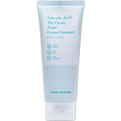 Pure Ground Salicylic Acid The Clean Acne Foam Cleanser 150ml image