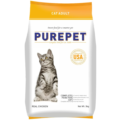 Purepet Adult Cat Food Chicken Flavor 3kg image