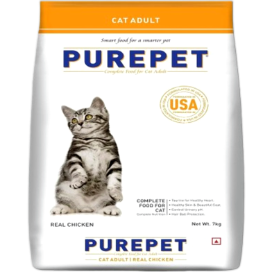Purepet Adult Dry Cat Food - Real Chicken 7kg | Adult Dry Cat Food image
