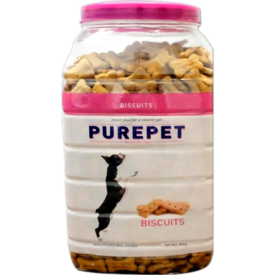 Purepet Puppy Dog Training Treats Biscuit For All Life Stages Dog - 455g(Jar) - (Mutton Flavour Biscuit) image